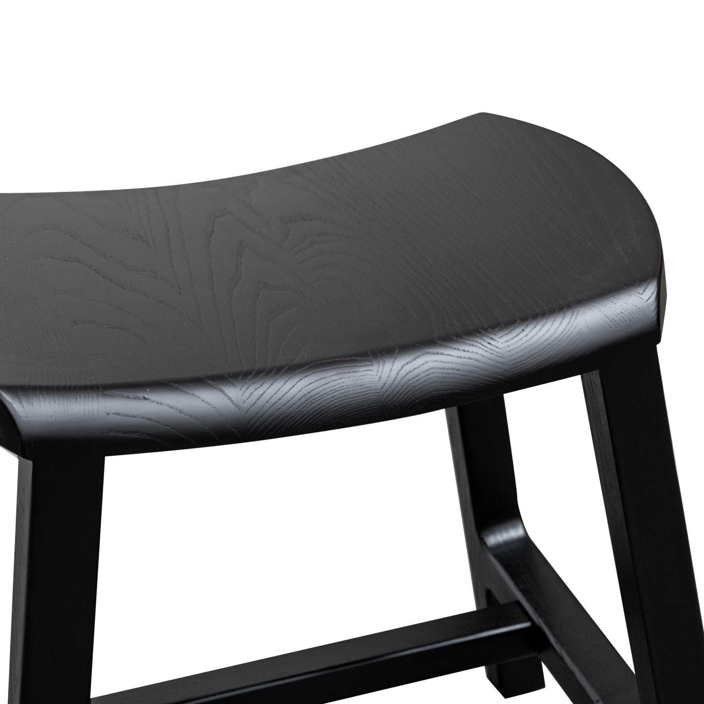 Wooden Low Stool 45cm - Black