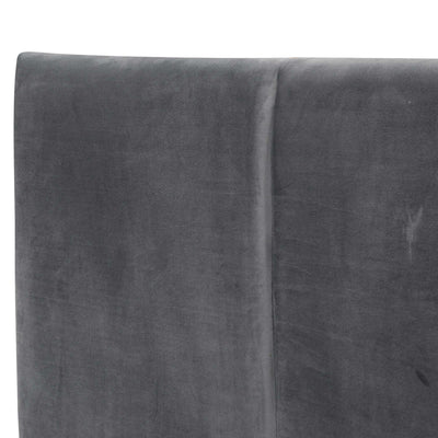 King Sized Bed Frame - Charcoal Velvet