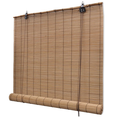 Roller Blind Bamboo 150x160 cm Brown