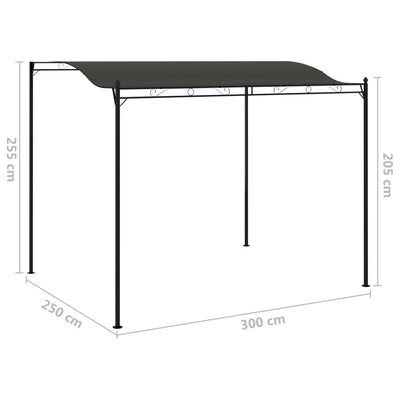 Sunshade Awning 3x2.5 m Anthracite