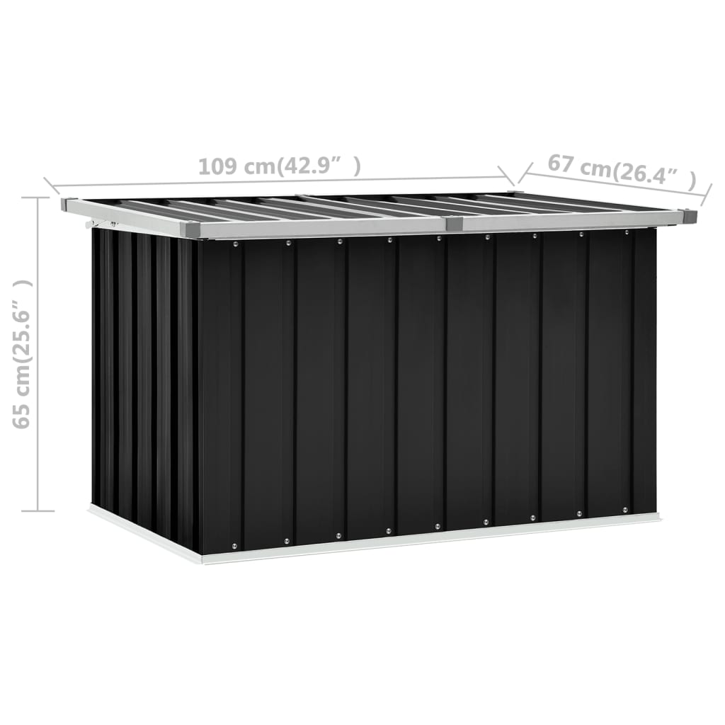 Garden Storage Box Anthracite 109x67x65 cm