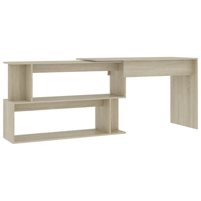 Corner Desk Sonoma Oak 200x50x76 cm Chipboard