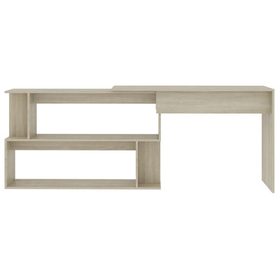 Corner Desk Sonoma Oak 200x50x76 cm Chipboard