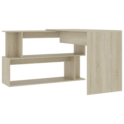 Corner Desk Sonoma Oak 200x50x76 cm Chipboard