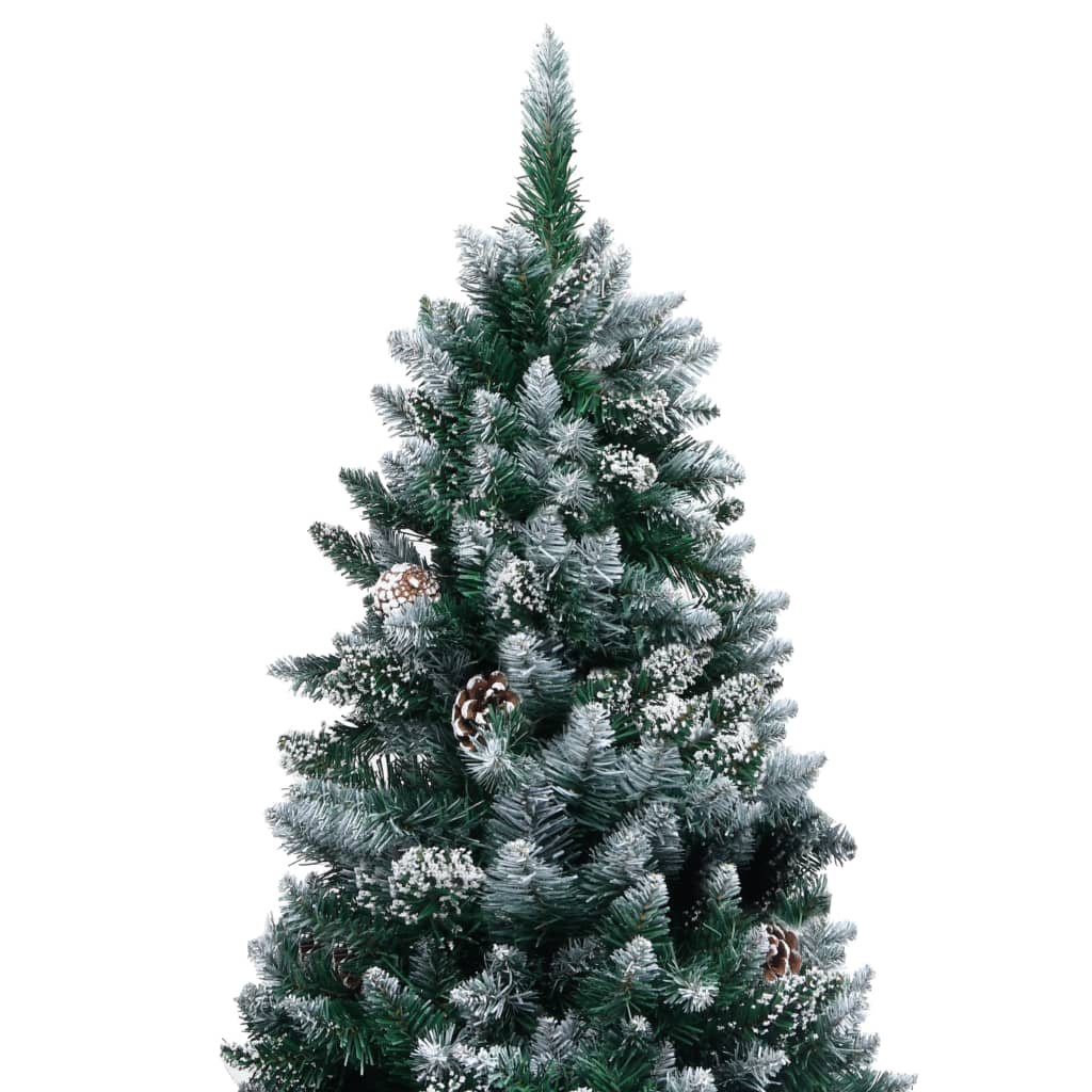 Artificial Christmas Tree with Pine Cones and White Snow 150 cm