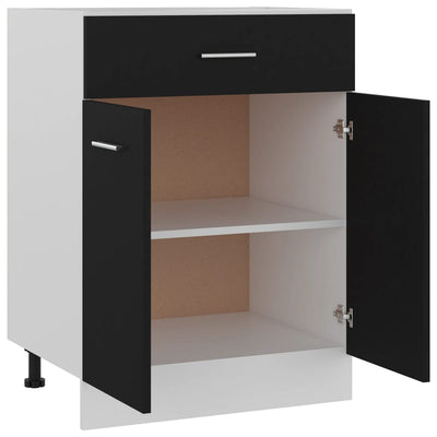 Bottom Drawer Cabinet - Black 60cm