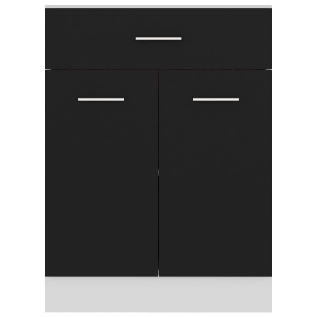 Bottom Drawer Cabinet - Black 60cm