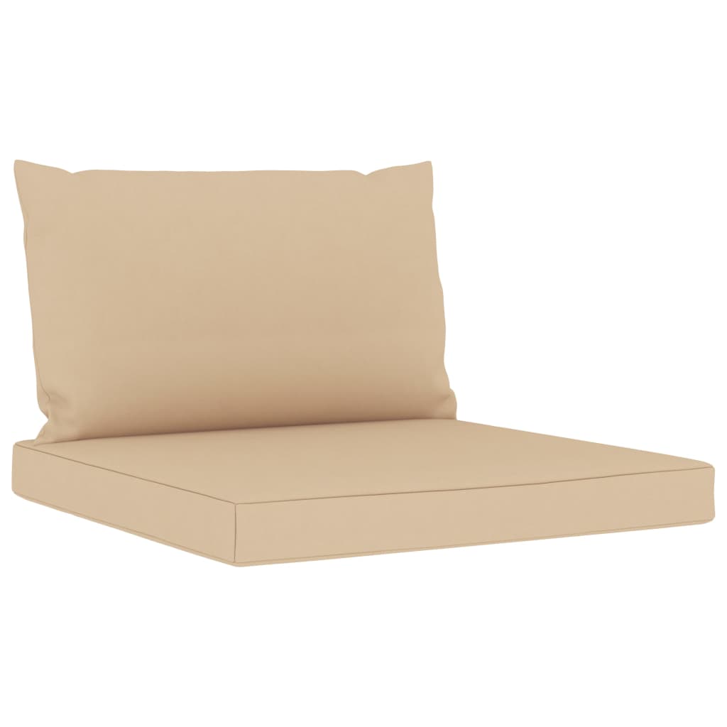 Pallet Sofa Cushions 2 pcs Beige Fabric