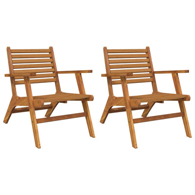 Garden Chairs 2 pcs Solid Wood Acacia