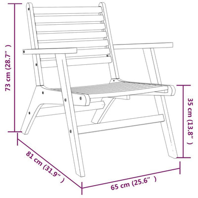 Garden Chairs 2 pcs Solid Wood Acacia