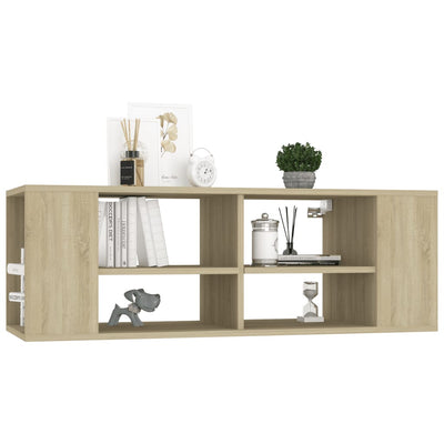 Wall-Mounted TV Cabinet Sonoma Oak 102x35x35 cm Chipboard