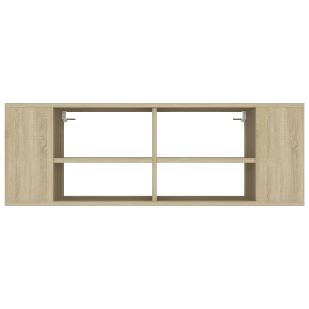 Wall-Mounted TV Cabinet Sonoma Oak 102x35x35 cm Chipboard
