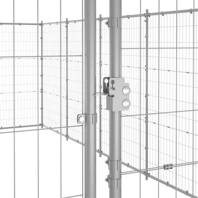 Outdoor Dog Kennel Galvanised Steel 36.3 m²