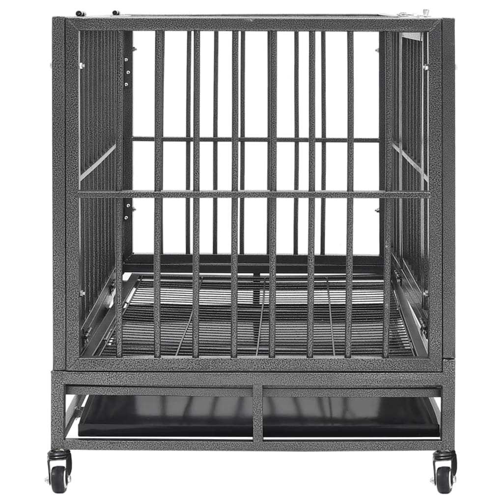 Dog Cage with Wheels 92cm