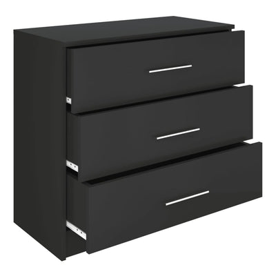 Chest of Drawers Chipboard 71x35x68 cm Black