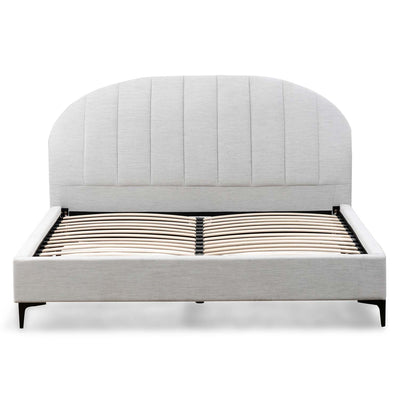 Fabric Queen Bed - Pearl Grey