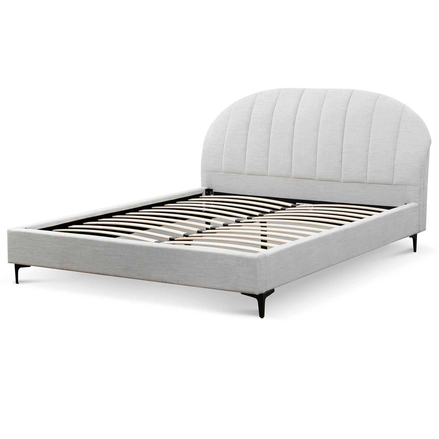 Fabric Queen Bed - Pearl Grey