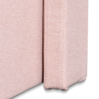 Fabric Queen Bed - Blush Pink with Storage