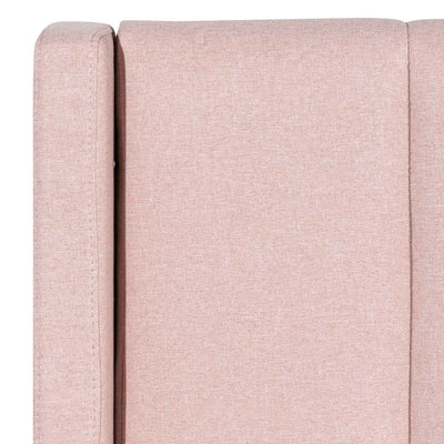 Fabric King Bed - Blush Pink with Storage