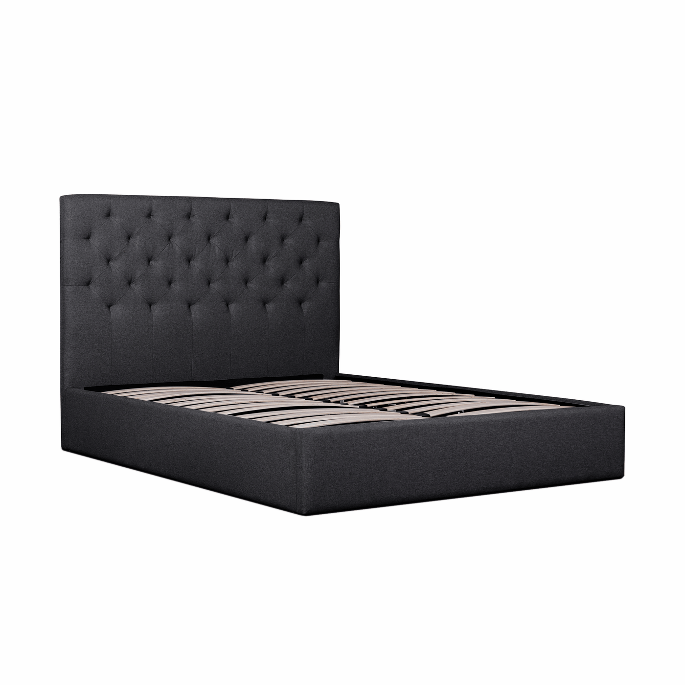 Fabric King Sized Bed Frame - Fossil Grey