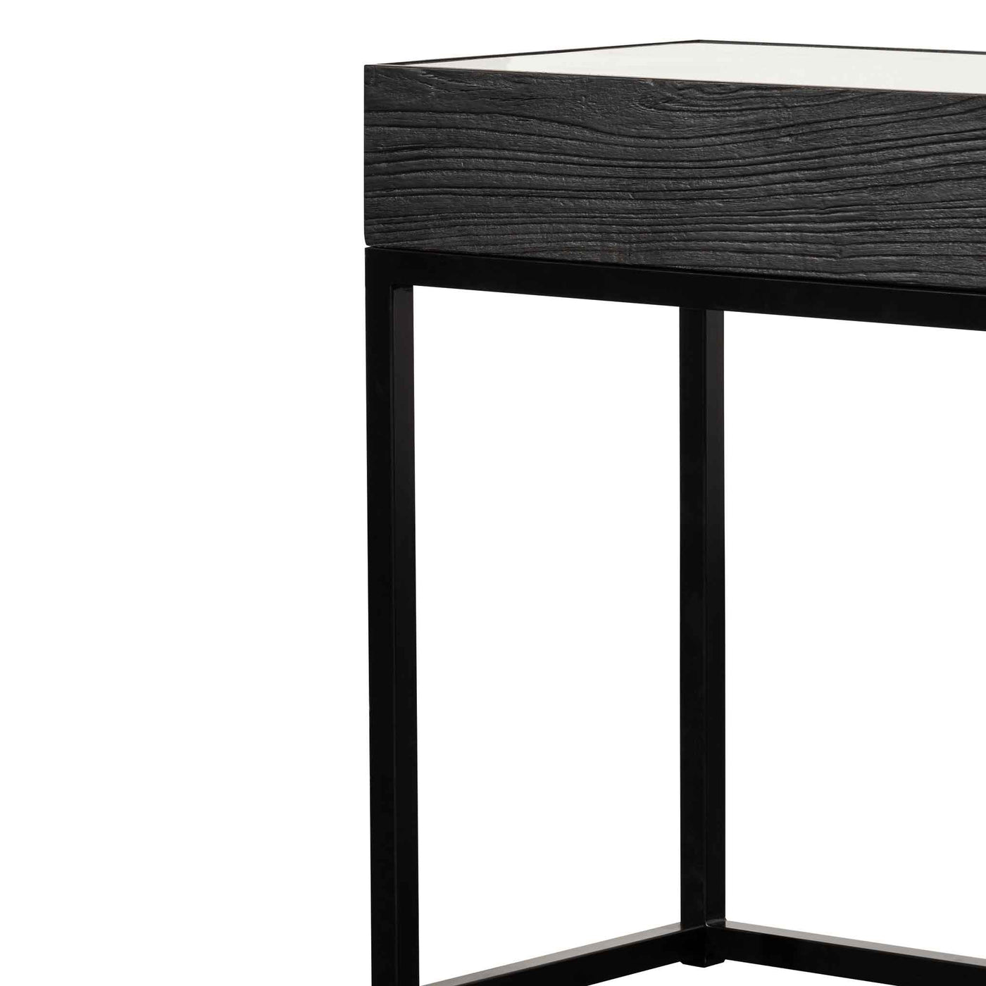 1.39m Reclaimed Console Table - Full Black