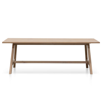 2.2m Wooden Dining Table - Washed Natural