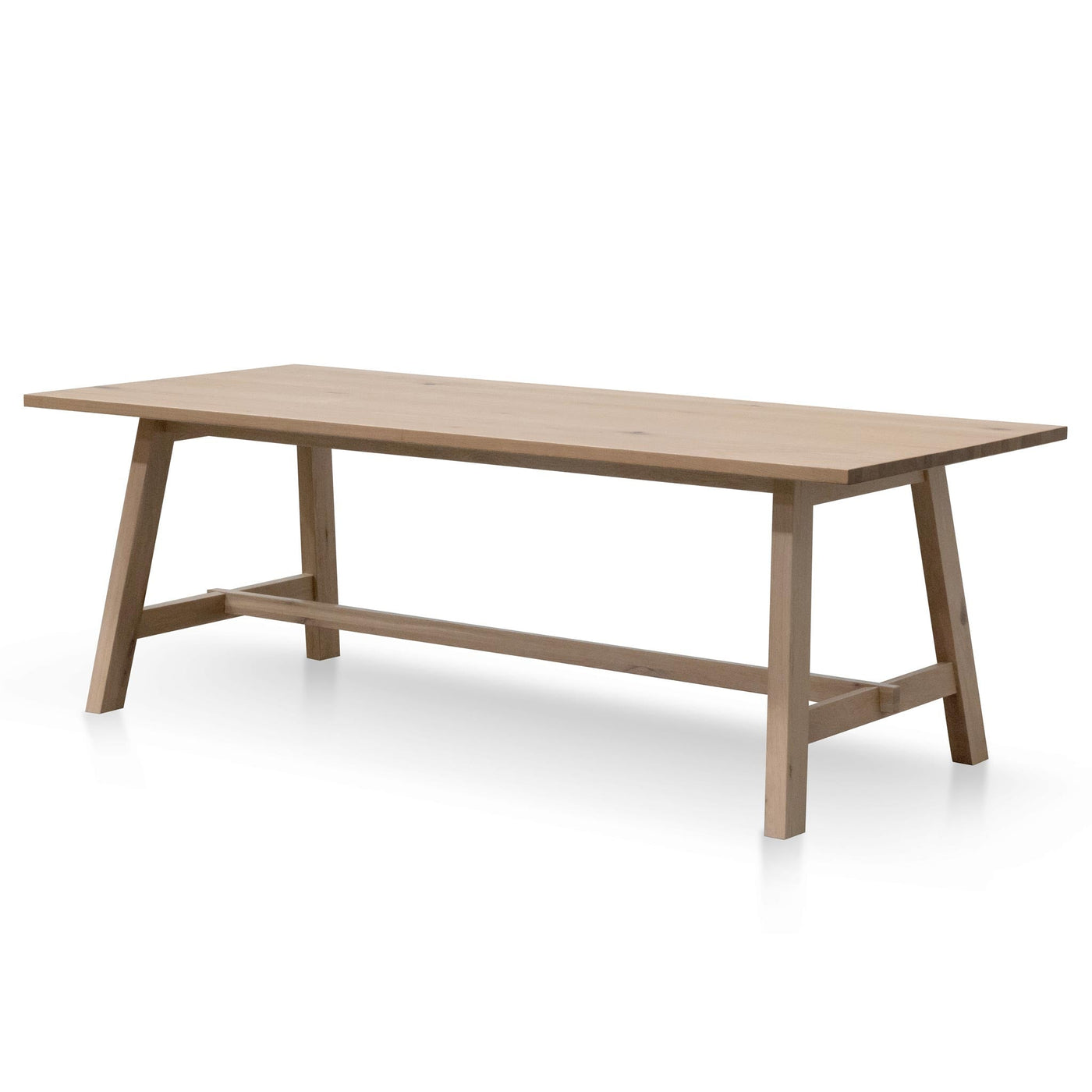 2.2m Wooden Dining Table - Washed Natural
