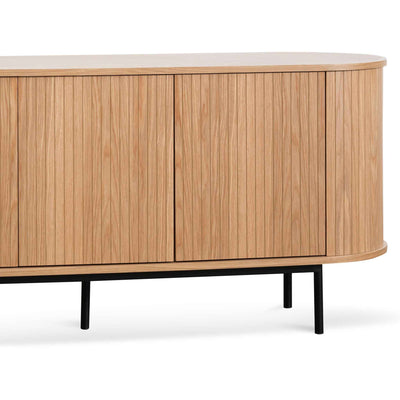 1.7m Oak Sideboard - Natural with Black Metal Legs