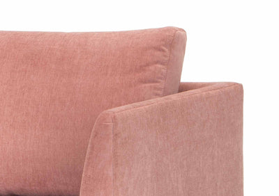 Armchair - Dusty Blush with Natural Legs