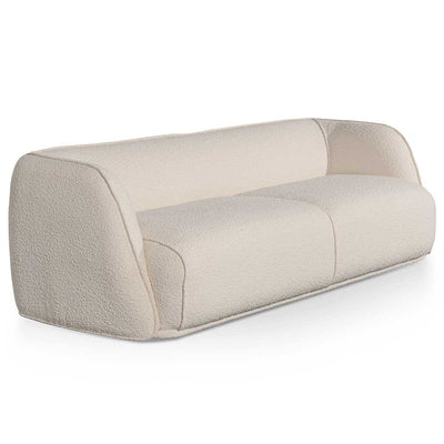 3 Seater Fabric Sofa - White