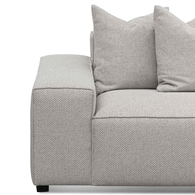 3 Seater Right Chaise Fabric Sofa - Sterling Sand