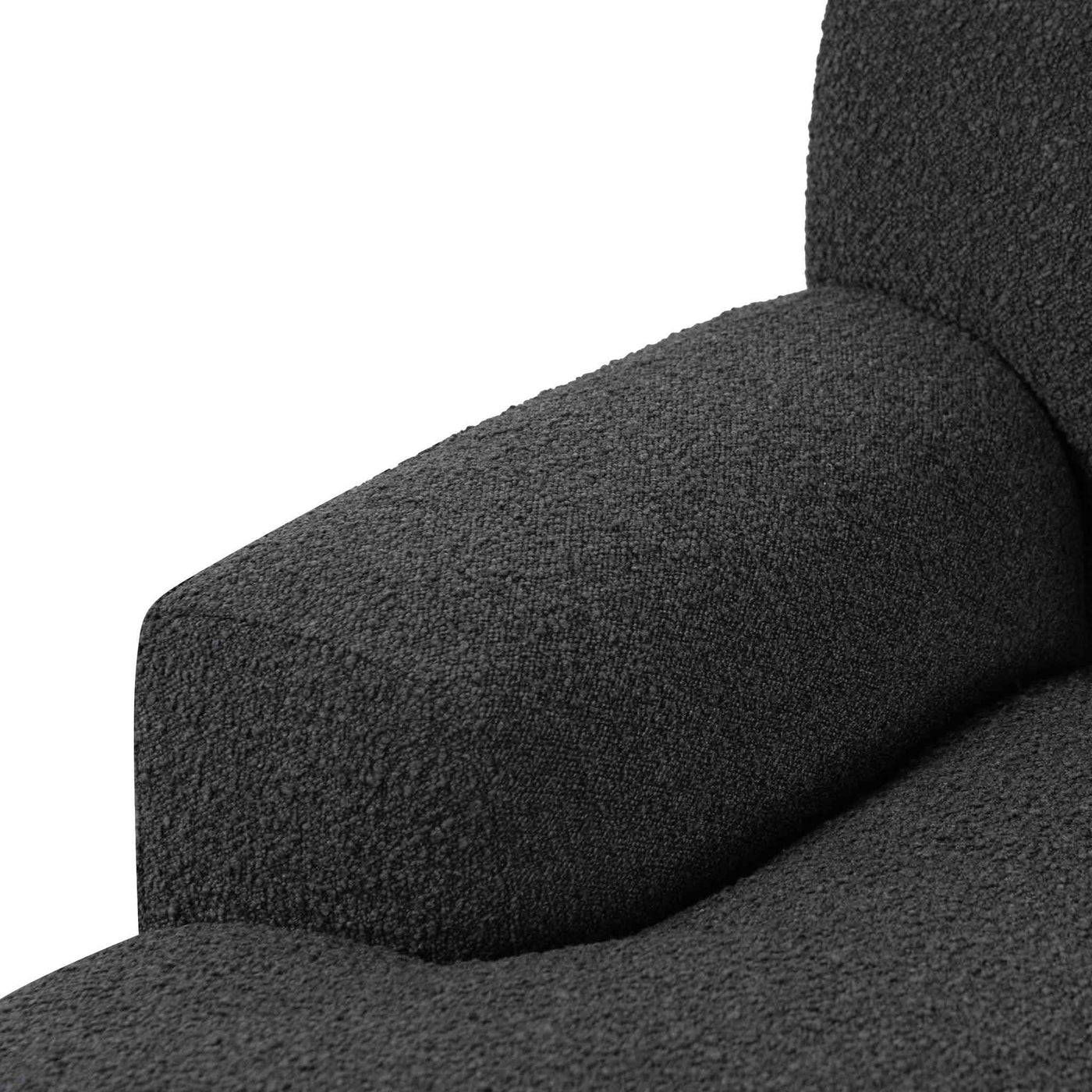 Left Chaise Sofa - Charcoal Boucle