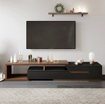 Modern Style Jowers Tv Unit Black And Walnut