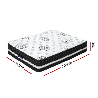 Queen - Euro Top - Cool Gel - Pocket Spring Mattress 34cm Thick