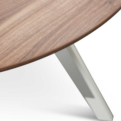 Round Office Meeting Table - Walnut