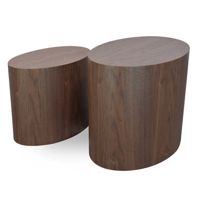 Scandinavian Wooden Side Tables - Walnut