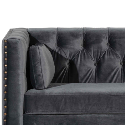 2 Seater Sofa - Cosmic Grey velvet