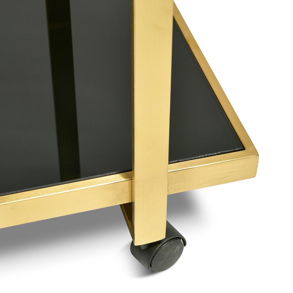 Bar Cart - Tempered Glass - Gold Base