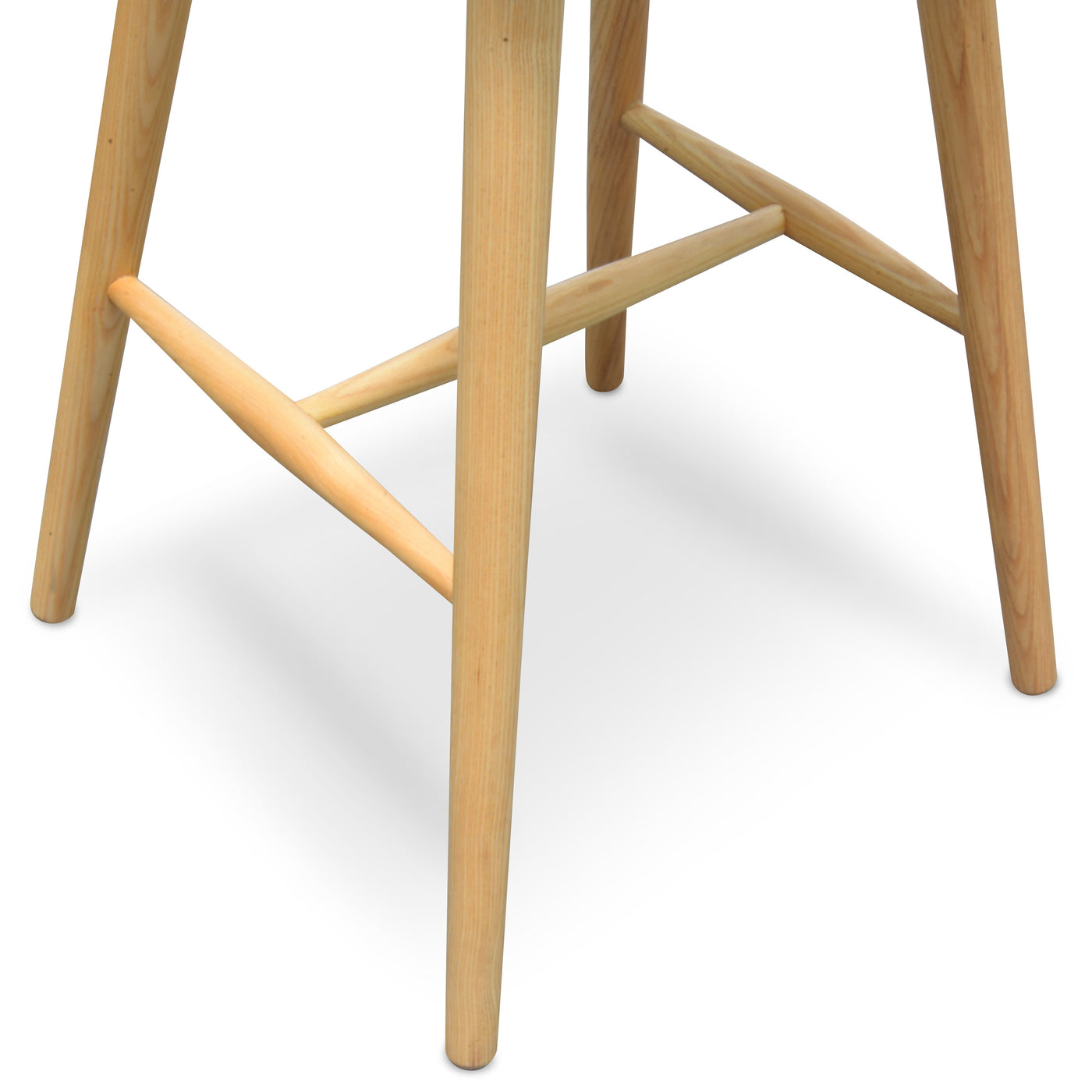 65cm Bar Stool - Grey - Natural