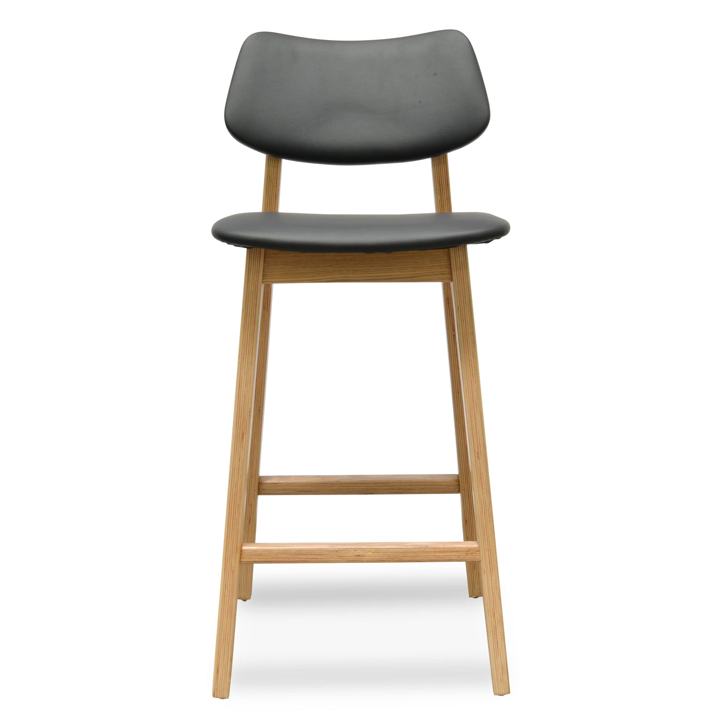 65cm Bar Stool - Black - Natural