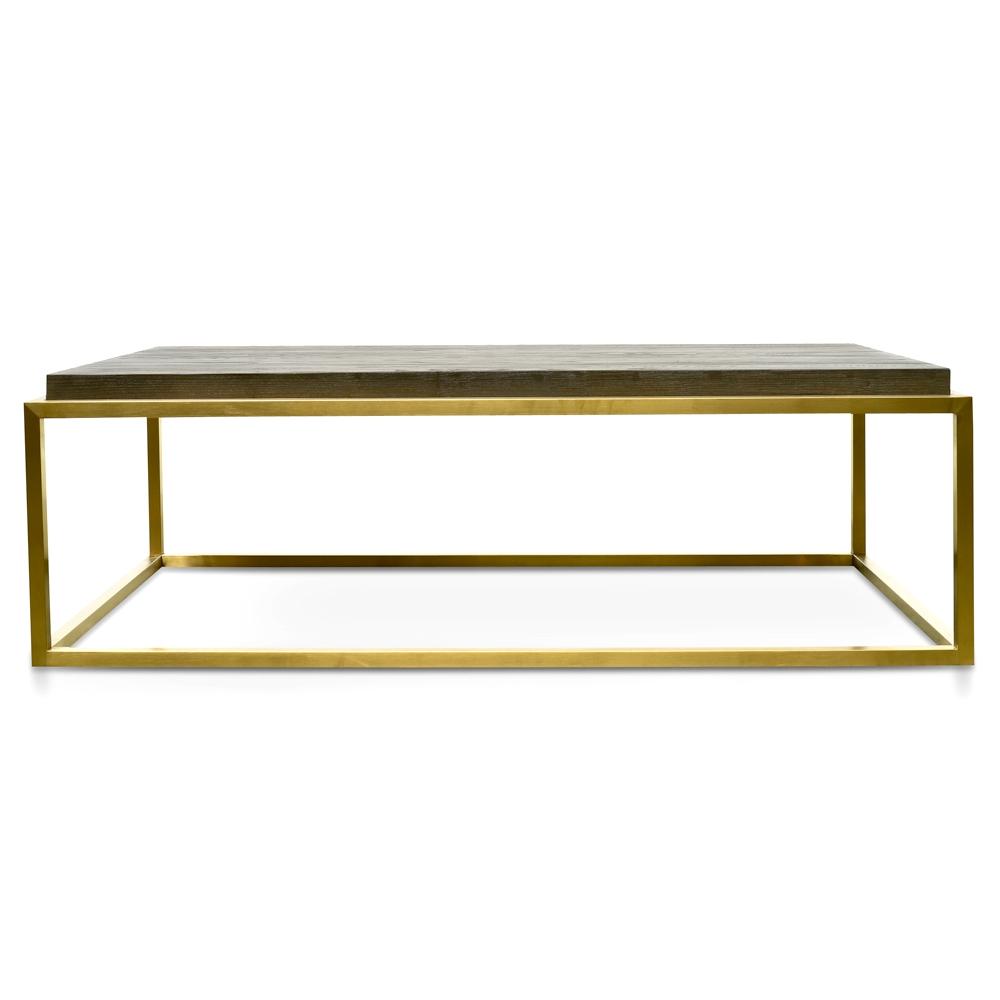 140cm Rectangle Coffee Table - Black - Golden