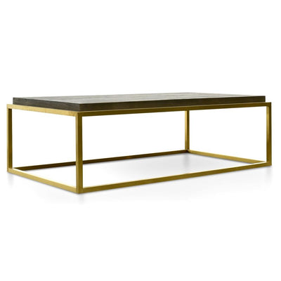 140cm Rectangle Coffee Table - Black - Golden