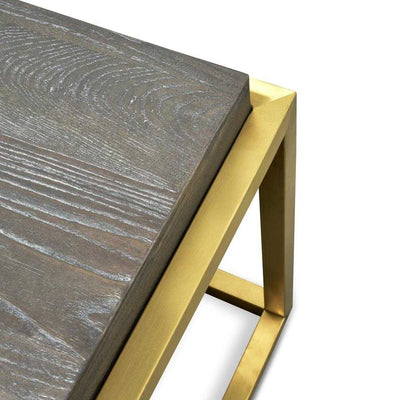 140cm Rectangle Coffee Table - Black - Golden