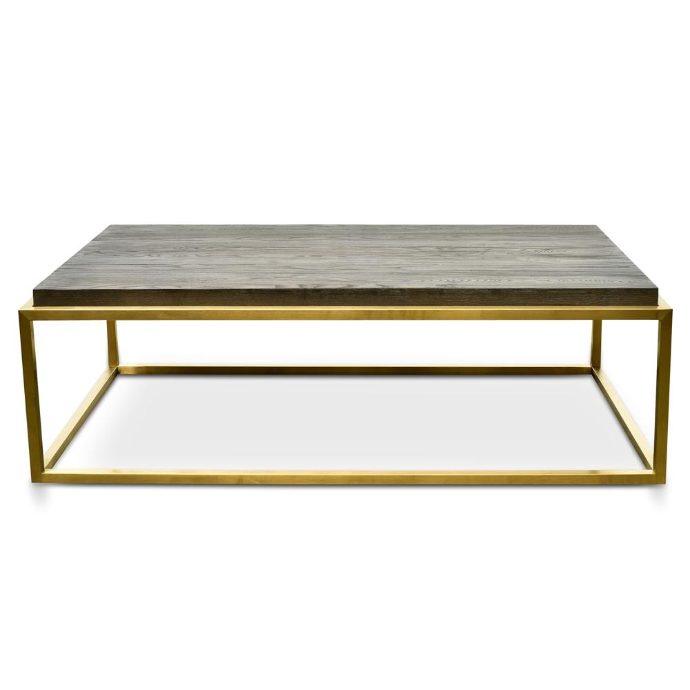 140cm Rectangle Coffee Table - Black - Golden