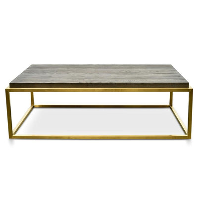 140cm Rectangle Coffee Table - Black - Golden