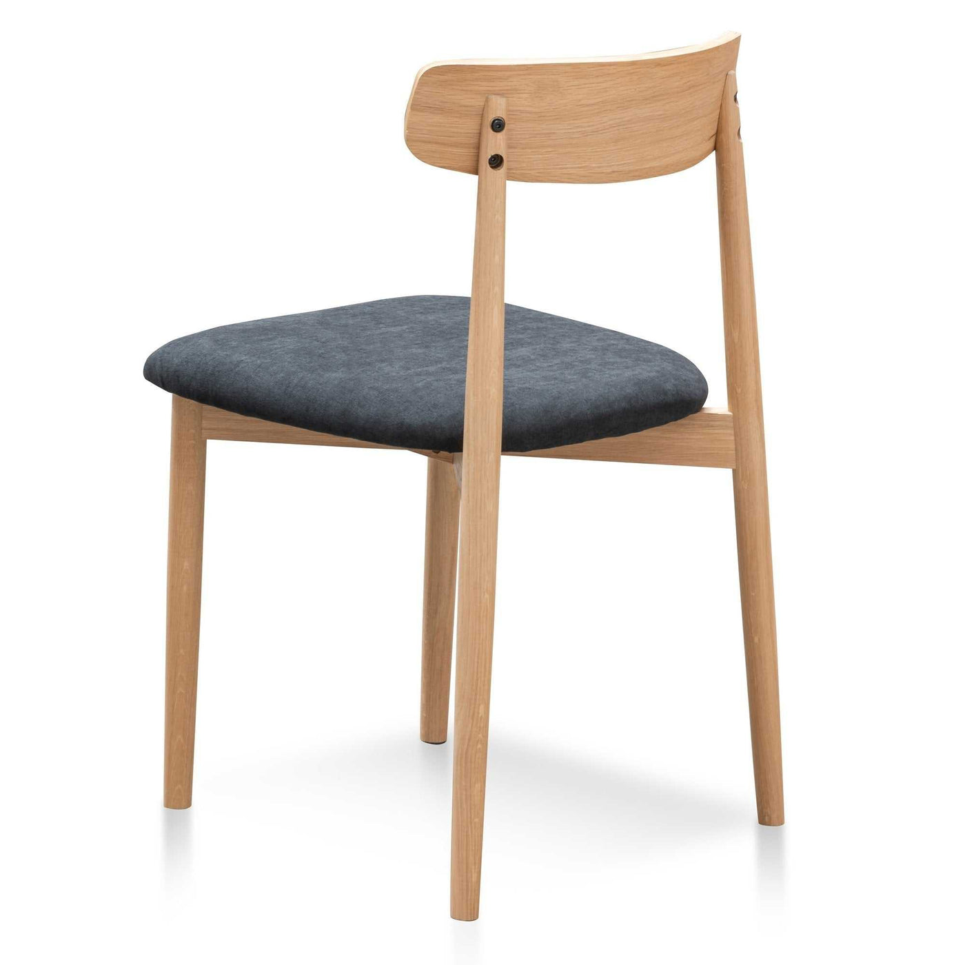 Black Fabric Dining Chair - Natural legs