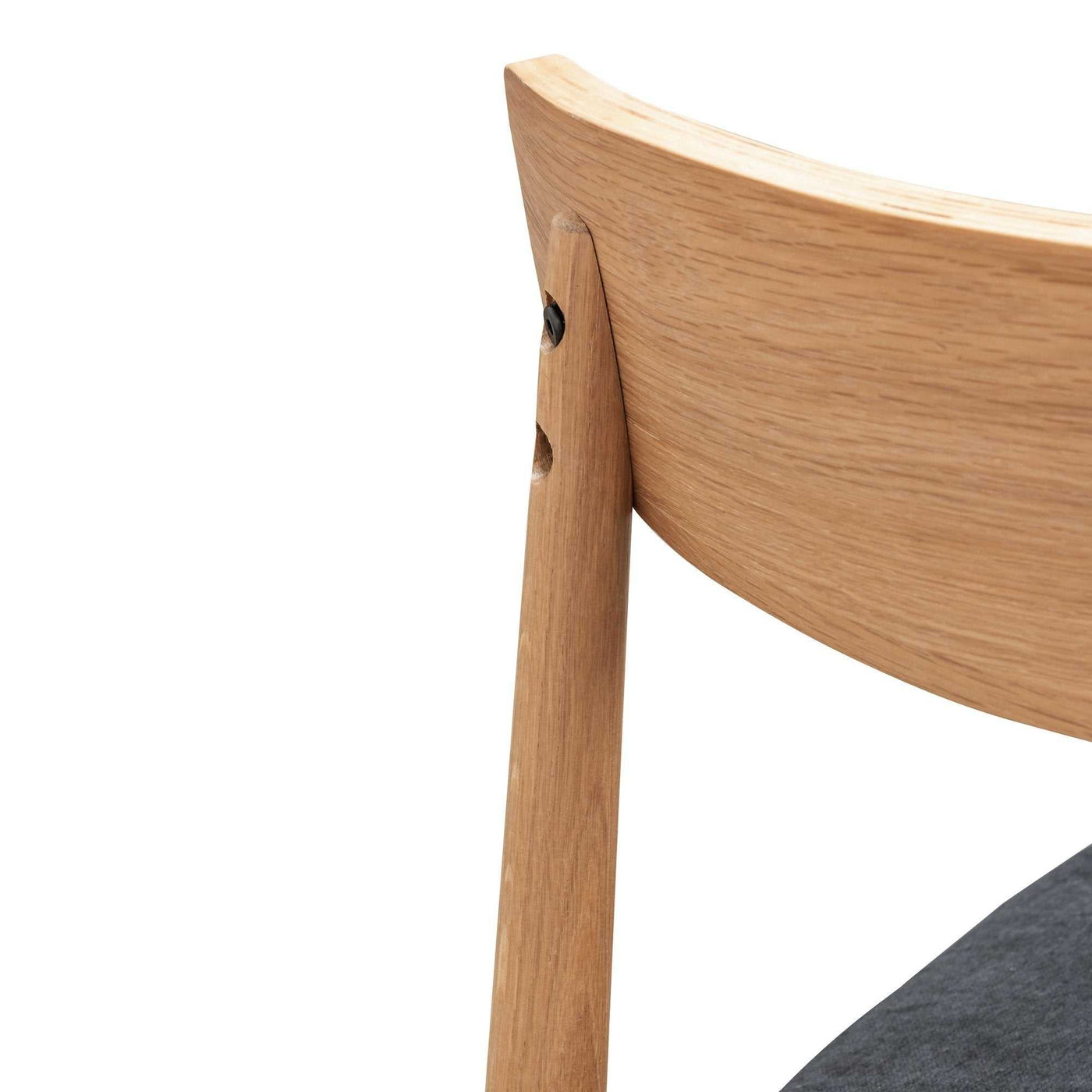 Black Fabric Dining Chair - Natural legs