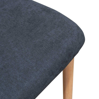 Black Fabric Dining Chair - Natural legs