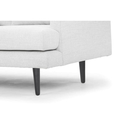 3 Seater Sofa - Light Texture Grey with black legs