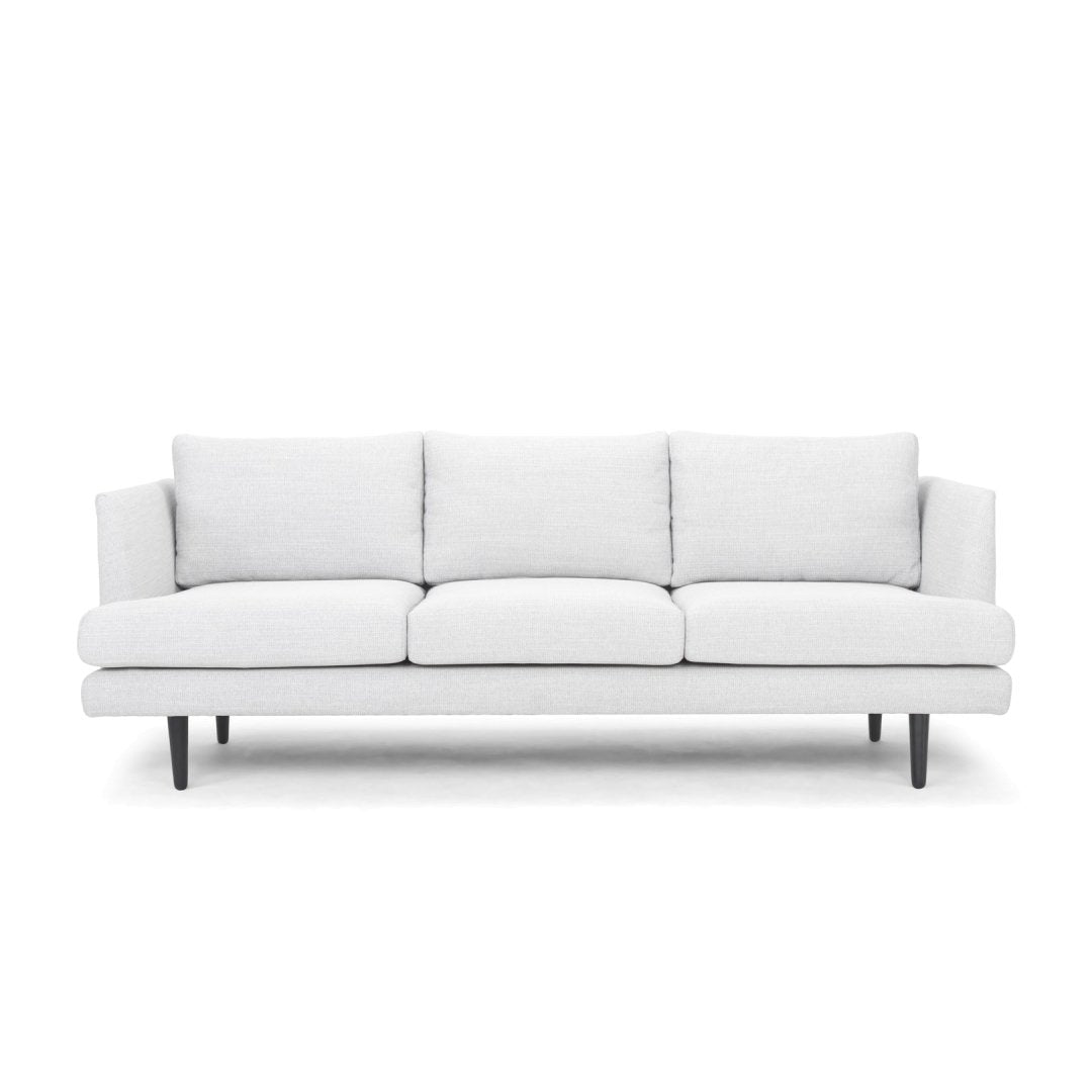 3 Seater Sofa - Light Texture Grey with black legs